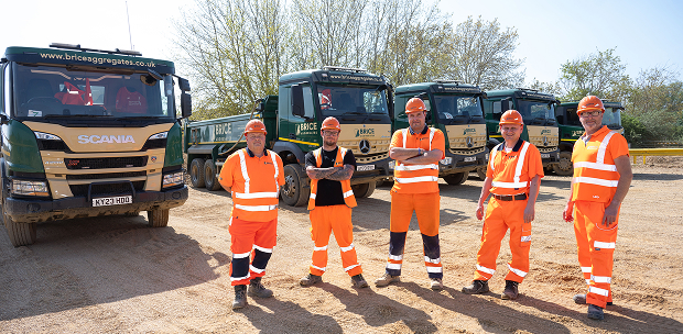 Brice Aggregates team and trucks